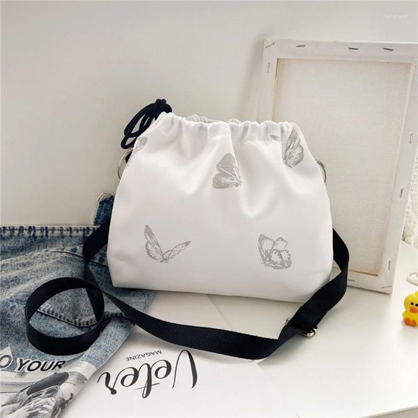 Borse da sera Moda Nylon Spalla da donna Borsa a tracolla con stampa a farfalla Borsa a mano casual femminile Borsa da donna Piccola semplice pochette quotidiana