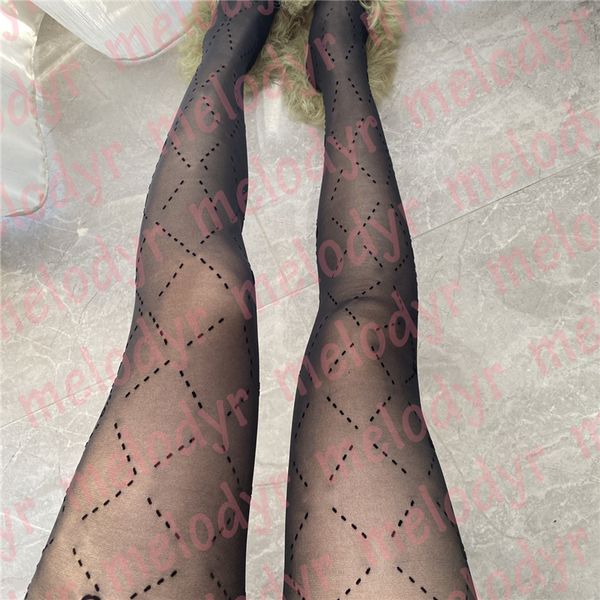 Kadınlar Siyah İpek Stoklama Mektubu Külotlu Köpek Giyim Perspektifi Mesh Pantyhose Yüksek Elastik İnce Çorap