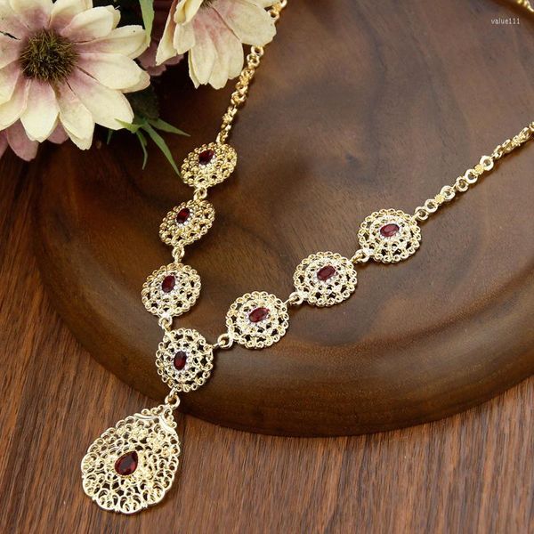 Collane con ciondolo Neovisson Collana donna color oro brillante Marocco Regalo preferito da donna Gioielli da sposa Partito arabo