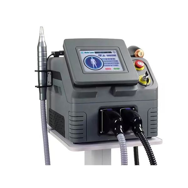 Novo estilo 2 em 1 Picossegunds Máquina de remoção de tatuagem de laser 2000w Diodo Laser 808 755 1064 Remover equipamento