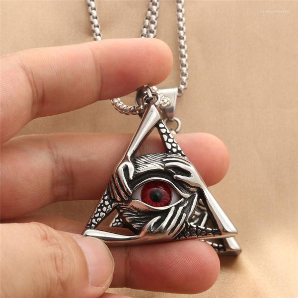 Подвесные ожерелья Eye of Providence из нержавеющей стали ожерелье для мужчин иллюминаты третьи украшения