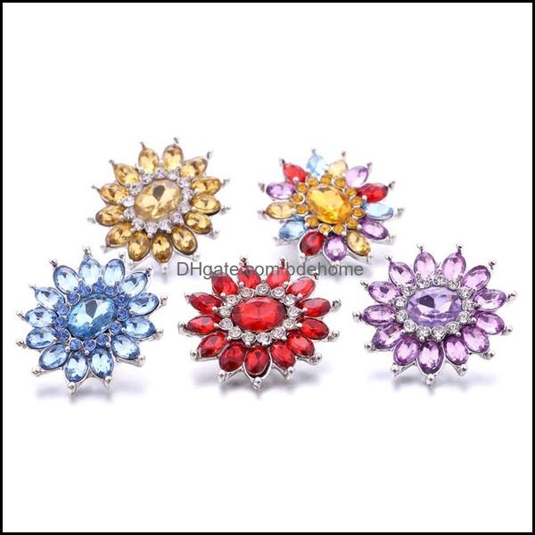 Tıkıklar kancalar büyüleyici rhinestone gadget bağlantı elemanı 18mm çırpıda düğme taklit bulguları için toka takılar Tedarikçiler Teslimat Dhfzf