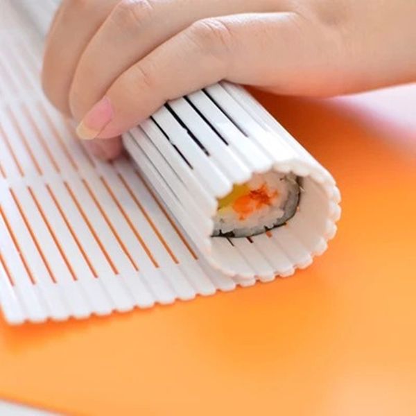 Sushi Tools Haushaltsset für die Zubereitung von Sushi-Rollen, Werkzeuge, Rollläden für die Herstellung von Reisformrollen und Maker-Vorhänge für Sushi-Rollen, Werkzeug 220827