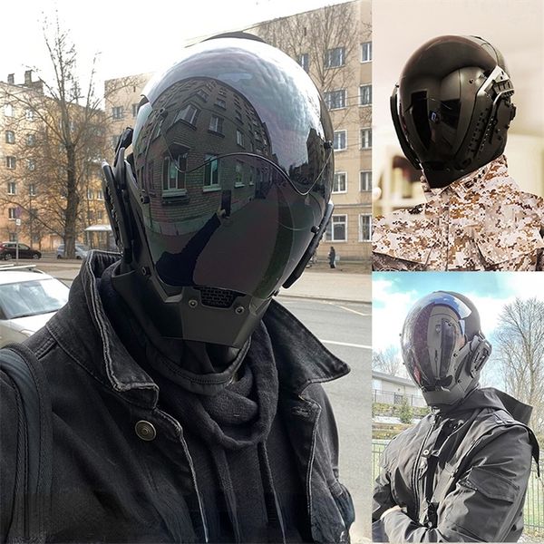 Party-Masken, Cyberpunk-Maske, DIY, handgefertigt, individuell, personalisierbar, Cosplay-Masken, mechanische Sci-Fi-Ausrüstung, passend für DJ-Musikfestival und Party 220827