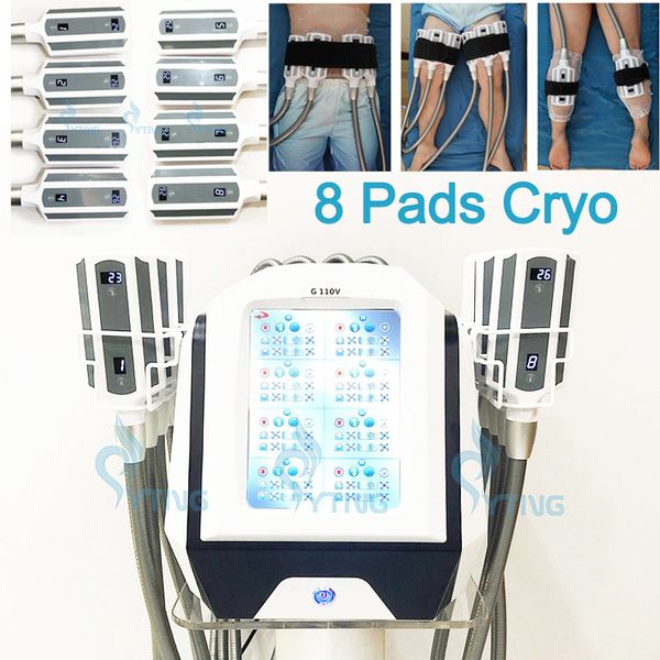 Cryoskin Pad Cryolipolysis Machihne Fat Freezing Nuovo arrivo Cryo Body Dimagrante Riduzione della cellulite con 8 cuscinetti