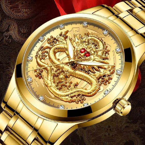 Нарученные часы мода Мужчины смотрят Golden Mens Watch Top Top Waterpronation Full Steel Quartz Clock Clock Male 2022 Relogio Masculino