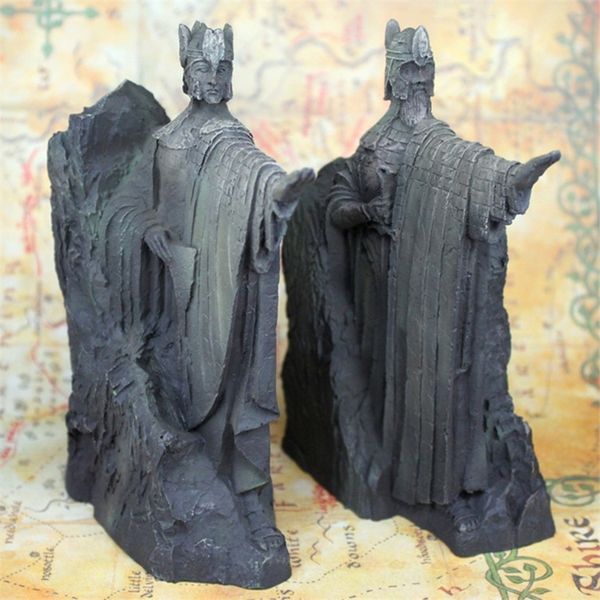 Oggetti decorativi Figurine Original LOTR Argonath Bookend Statue Gates of Gondor Sculpture Collectible Decoration Book Holders 220827