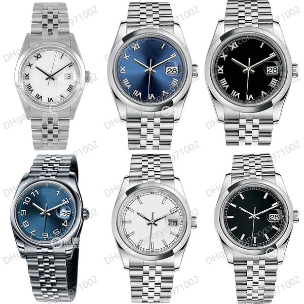 Relógios de fábrica asiática de alta qualidade 2813 Relógios masculinos de mecânicos automáticos 116200 36mm Blue Dial 116200 Black Women's Watch Aço inoxidável Relógios Sapphire Glass