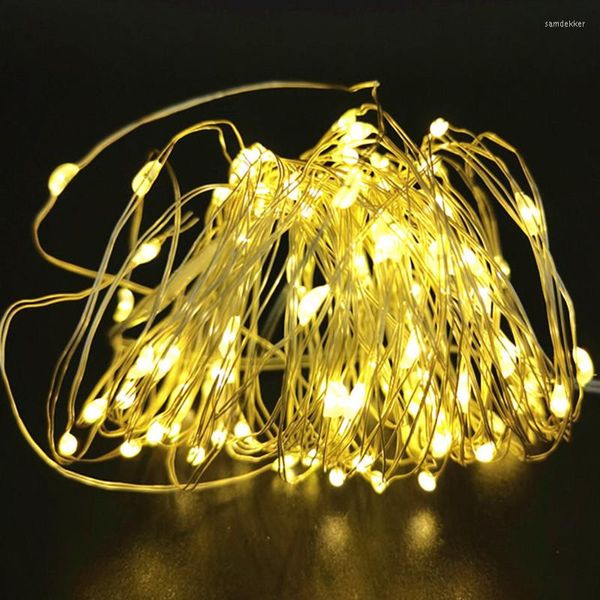 Stringhe 10 pz LED String Lights Fata Ghirlanda Cooper Wire Decorazioni natalizie per esterni Decorazione di nozze per la casa Lampioni stradali Impermeabili