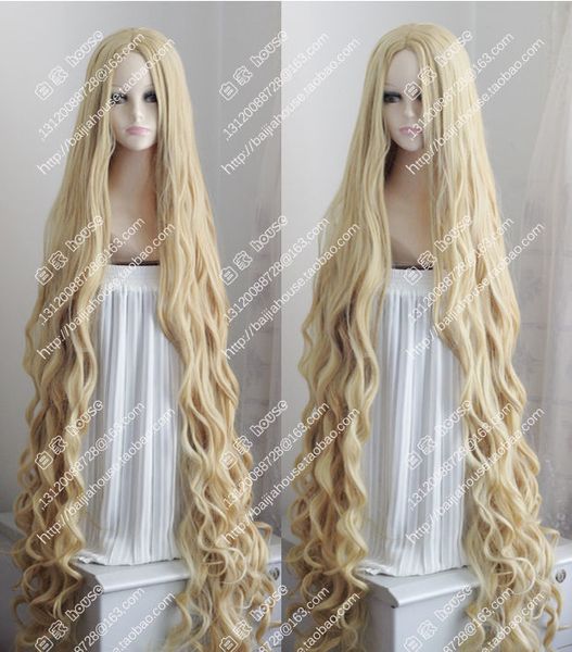 150CM Longo Ondulado Cacheado Peruca Estilo Pastoral Ocidental Mix Loira Cosplay Peruca Cabelo Novo Alta Qualidade Moda Imagem peruca