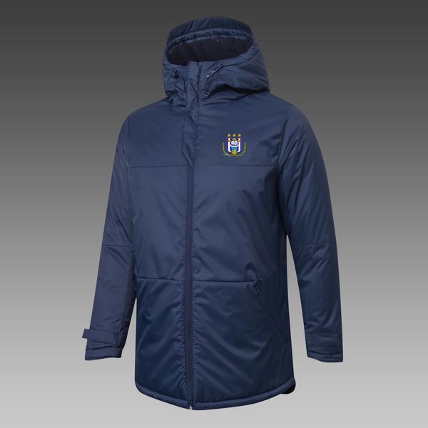 Royal Sporting Club Anderlecht masculino para baixo inverno ao ar livre lazer esportes casaco outerwear parkas emblemas da equipe personalizado