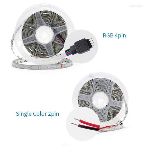 Strisce 12Volt 2835 RGB LED Strip Light Nastro impermeabile SMD 1M-5M 60LED/M 12V Diodo TV Retroilluminazione Lampada flessibile per ambienti