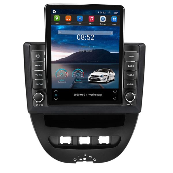 GPS-Radio 10,1-Zoll-Android-Auto-Video-Navigationssystem für 2005–2014 Citroen Autoradio mit Bluetooth-Rückfahrkamera USB-WLAN