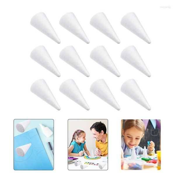 Decoração de festas 12pcs Kits de artesanato para adultos Cone 10cm STYROFOAM Formas