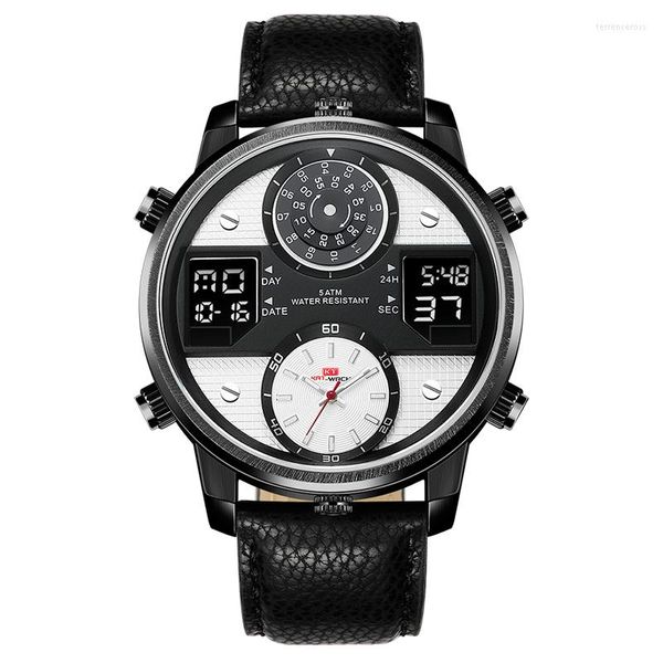 Relógios de pulseira esportes de moda quartzo masculino assistir multifunction mass 'relógios LCD Data de tempo de exibição Mostrar produto luminoso de relógio de pulso