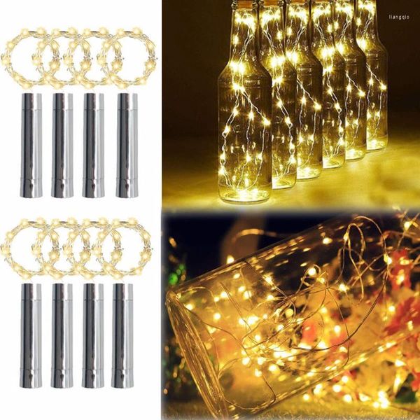 Saiten 10 teile/los 1M 2M Kork Geformte Wein Flasche Lichter LED Sternen String Kupfer Draht Weihnachten Urlaub Jahr licht Lampe