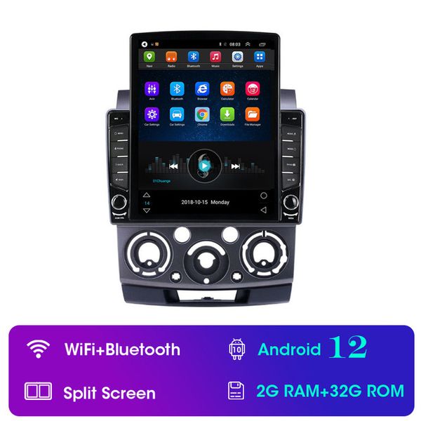 2006-2010 için 9 inç Android Araba Video GPS Navigasyonu Ford Everest/Ranger Destek Ayna Bağlantısı 3G Bluetooth USB Yedek Kamera