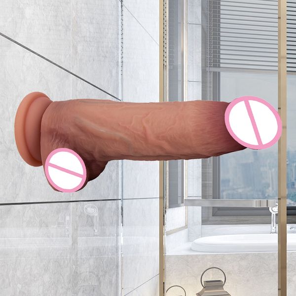 Articoli di bellezza Realistico vene blu Dildo Simulazione Pene con potente ventosa Strumento di masturbazione femminile Stimolatore della vagina del punto G Giocattoli sexy