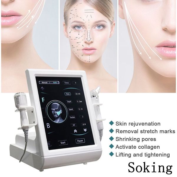 2 em 1 Cold Hammer fracionário RF RF Máquina de beleza facial de microneedling Rejuvenescimento Anti rugas marcas de estreção RATIOFREQUÊNCIA Micro agulha