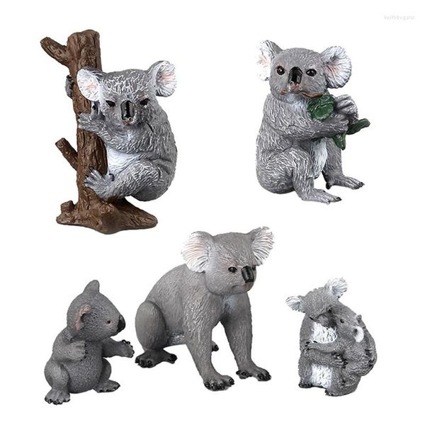 Figurine decorative Koala di alta qualità Modello animale Giocattolo Bambini Action Figure Giocattoli Decorazione della stanza di casa Figurine Ornamento Regali educativi