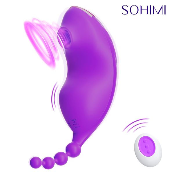 Itens de beleza Sohimi Purple Suction Vibradores com 10 Vibração 10 Sucking Vaginal Clitoral Estimulador Toys Sexy para mulheres Masturbação feminina