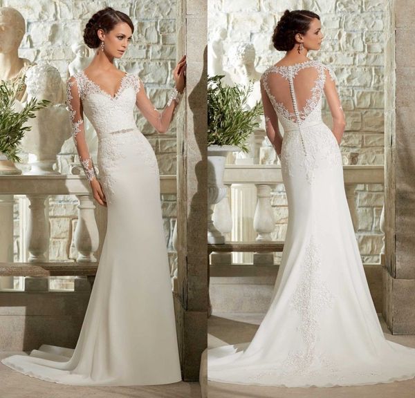 Скромные русалочные свадебные платья с длинными рукавами свадебные платья из бисера -кристаллов плюс размер vestido de novia
