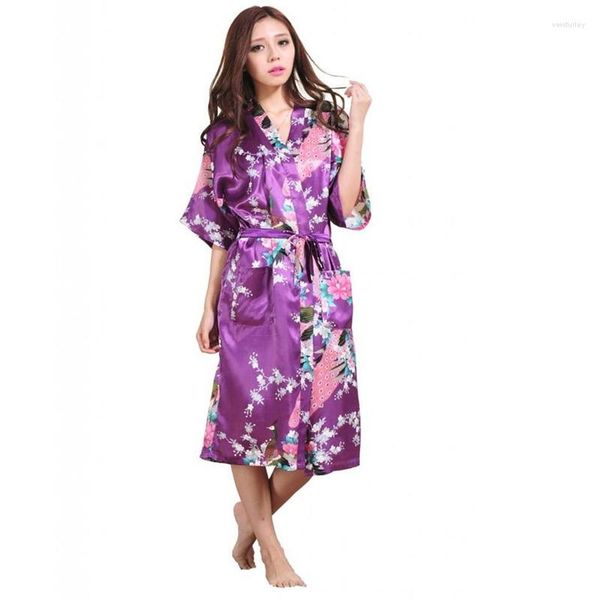 Menas de dormir para dormir de alta moda púrpura de noiva chinesa vestido de casamentos mulheres rayon roupas de noite sexy kimono banheiro size s m l xl xxl xxxl z013