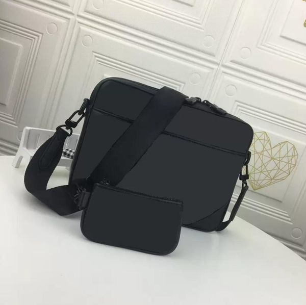 сумка мужская Crossbody Bags роскошь M69443 TRIO desinger Messenger Bag Eclipse Reverse Canvas 3 Piece Set Кожаные сумки на ремне с кошельком Кошелек Клатч черный серый