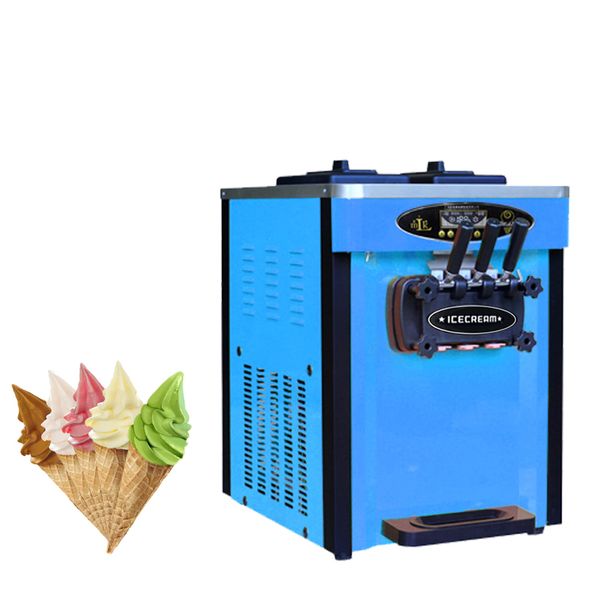 2024 новая коммерческая машина для мягкого мороженого с тремя вкусами, высококачественная мини-настольная машина для мягкого мороженого на продажу