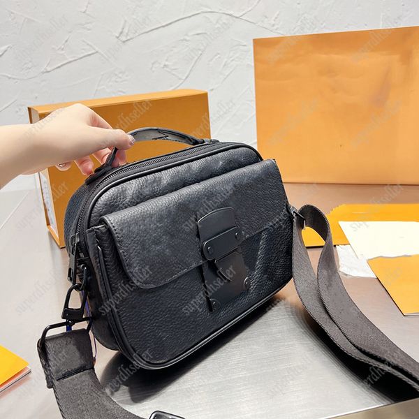 Erkek omuz çantası kabartmalı crossbody moda pochette deri meslek çantaları debriyaj paketi klasik bel paketleri büyük kapasiteli cüzdan alışveriş