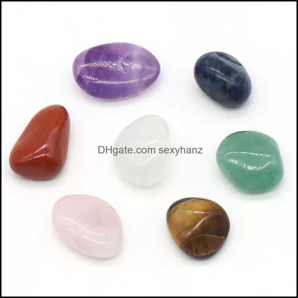 Свободные драгоценные камни 7pcs/setemploy Chacra Healing Reiki Natural Cumple Stone Irgar Polsing Rock Quartz Yoga Medition Ener SexyHanz dho83