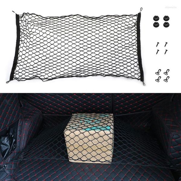 Автомобильный органайзер Multi Hanging Nets Pocket Trunk Auto Cargo Buggage Nylon Elastic Setecing Stuing Pristing Storage Sate Satch