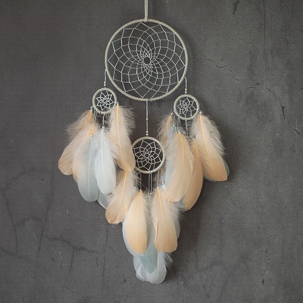 Dream Catcher Boho Декор декор ручной подарок на стену висят декор декор орнамент по ремеслам Круг Перо для детской спальни свадебный фестиваль 16 x 50 см 1222980