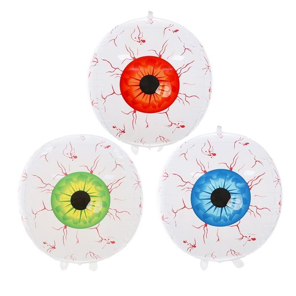 Другая вечеринка мероприятия поставляет 5pcs 22 дюйма 4d Evil Eyes Foyd Foil Balloons круглый гелиум Globos Fear Horror Decorations Halloween Decoration