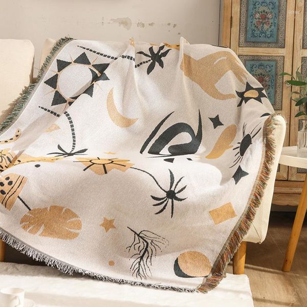 Decken Nordic Freizeit Decke Leopard Sofa Handtuch Abdeckung Kissen Einzelnen Staubdicht Tuch Doppelseitige Picknick Tier Tapisserie