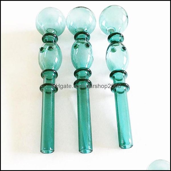 Tubos de fumar tubo de vidro transparente Borossilicato de alta temperatura resistência reta colorf cachimbo de cachimbo 14 cm carrosshop2006 dhwvl