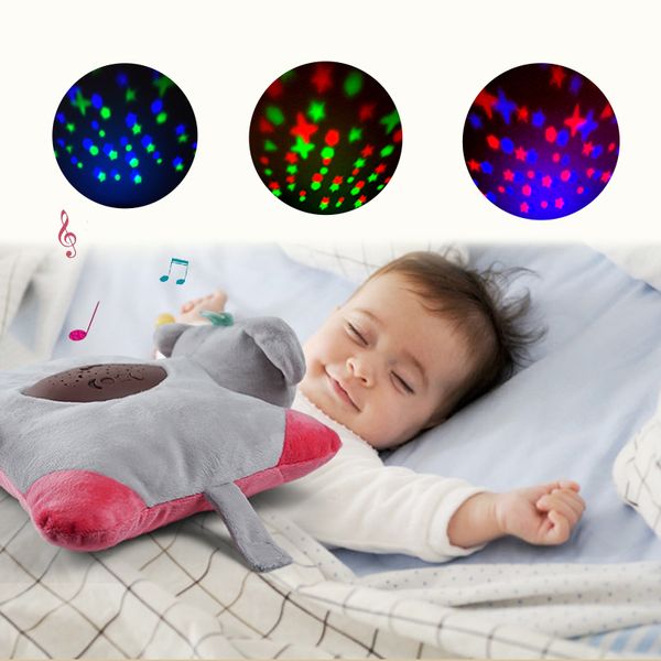 Fingerspielzeug Mainan Lembut Anak anak Boneka Penenang Musik Hewan Mewah Bantal Dekoratif Starlight Peluk Tidur Katun Bayi Hadiah 220829