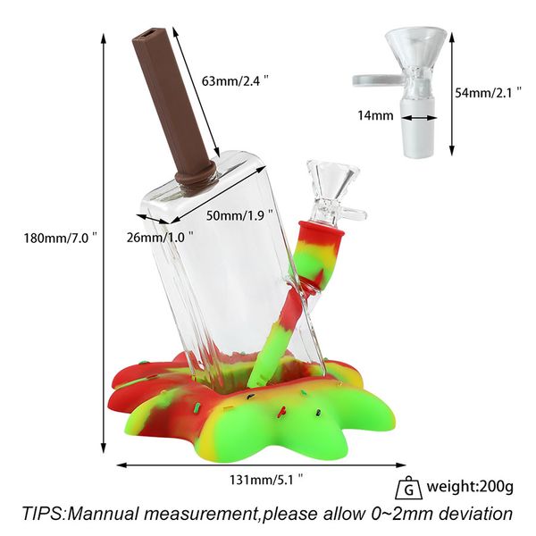 Accessori per fumatori Pipa per fumare, bong in vetro, pipa per gelato