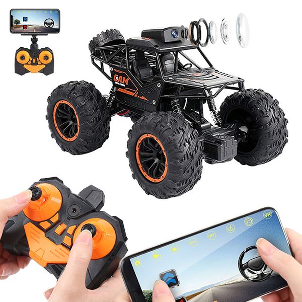 Auto elettrica RC RC 2 4G 720P WIFI FPV Telecamera HD SUV 1 18 Fuoristrada Telecomando ad alta velocità Deriva Arrampicata Giocattoli per bambini 220829