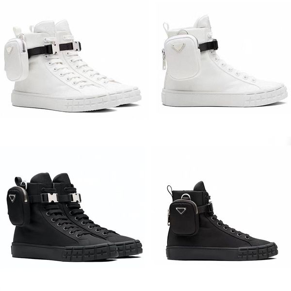 Designer-Stiefel, High-Top-Nylon-Sneaker, Herren-Damen-Plateauschuhe, Wheel Combat, flacher Sneaker, weiße schwarze Schnür-Sneaker