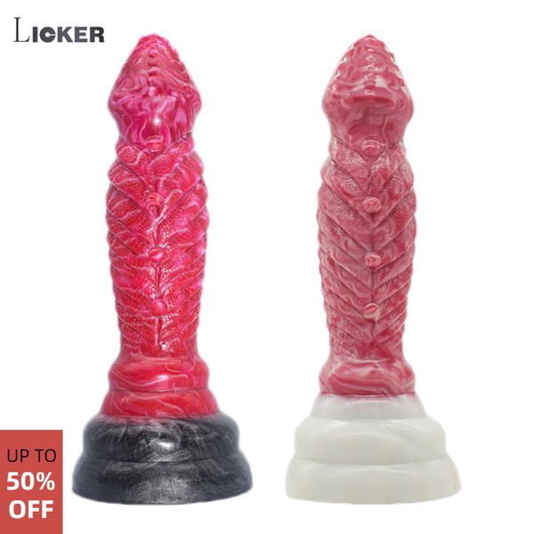 Itens de beleza Licker Novo massageiro de grande próstata com uma forte copo de sucção de silicone macio plug plug sexy fidget adulto brinquedo para homem