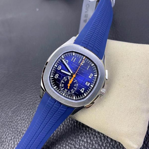 5968 Business Watch Cal.Ch 28-520 C Otomatik Mekanik Hareket 42mm Süper Ayaklı Dijital Zaman Ölçeği Safir Kristal Cam OM