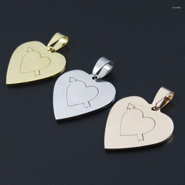 Подвесные ожерелья Cupid's Arrow Errow Collece Gold Color нержавеющая сталь Love Heart Dog Tags для женщин мода Рождественские украшения