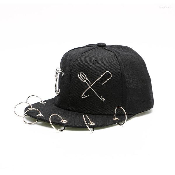 Berretti a sfera stile punk nero cappelli hip-hop genitore-figlio trend pin rivetto nappa baseball per uomo donna sfilata di moda casual