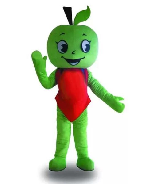 Halloween Green Apple Mascot Costume de alta qualidade desenho animado Apple Boy Anime Personagem de Christmas Carnival Fantas