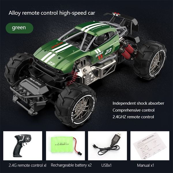 Elektrisches RC-Auto 1 14 4WD 2 4G RC Metall 20 km/h Hochgeschwindigkeitsmotor Off-Road-Drift Elektrisches Aufladespielzeug Fernbedienung Geschenk für Kinder Jungen 220829