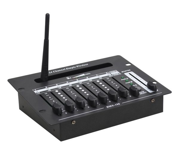 Illuminazione scenica Batteria al litio ricaricabile Controller console wireless semplice a 24 canali