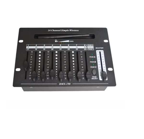 Illuminazione del palco Distanza di comunicazione 300 M Distributore controller console wireless a 24 canali