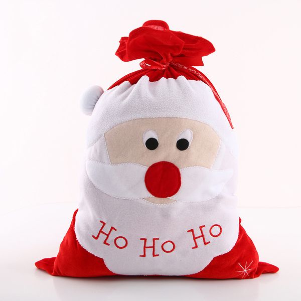 Sacca regalo di Natale Babbo Natale sacco di caramelle grandi borse da souvenir borse per feste natalizie decorazioni per feste di Natale con le buste del capodanno th0209
