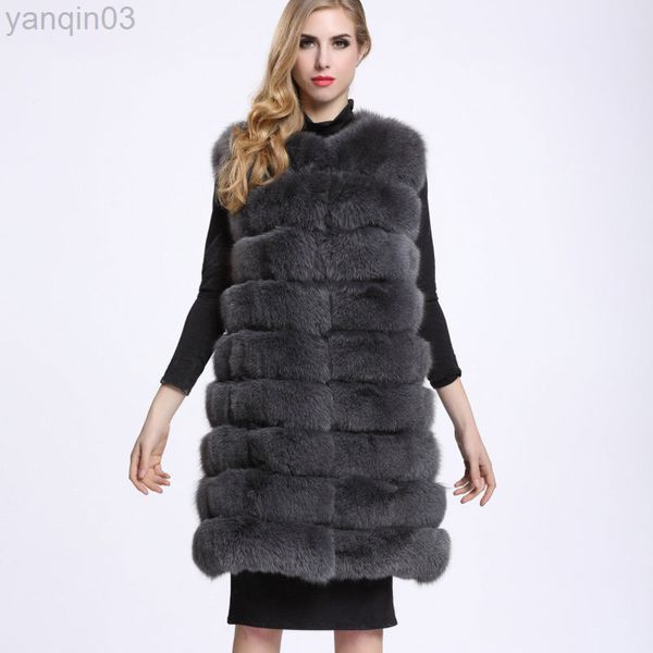 Pelliccia da donna Zadorin Femme Winter Warm Long Women Fluffy Faux Coat Jacket Vest Fourrure Gilet di pelliccia Casaco pele L220829